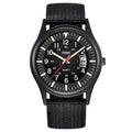 Military Quartz Watch - Durable Nylon Strap & Calendar