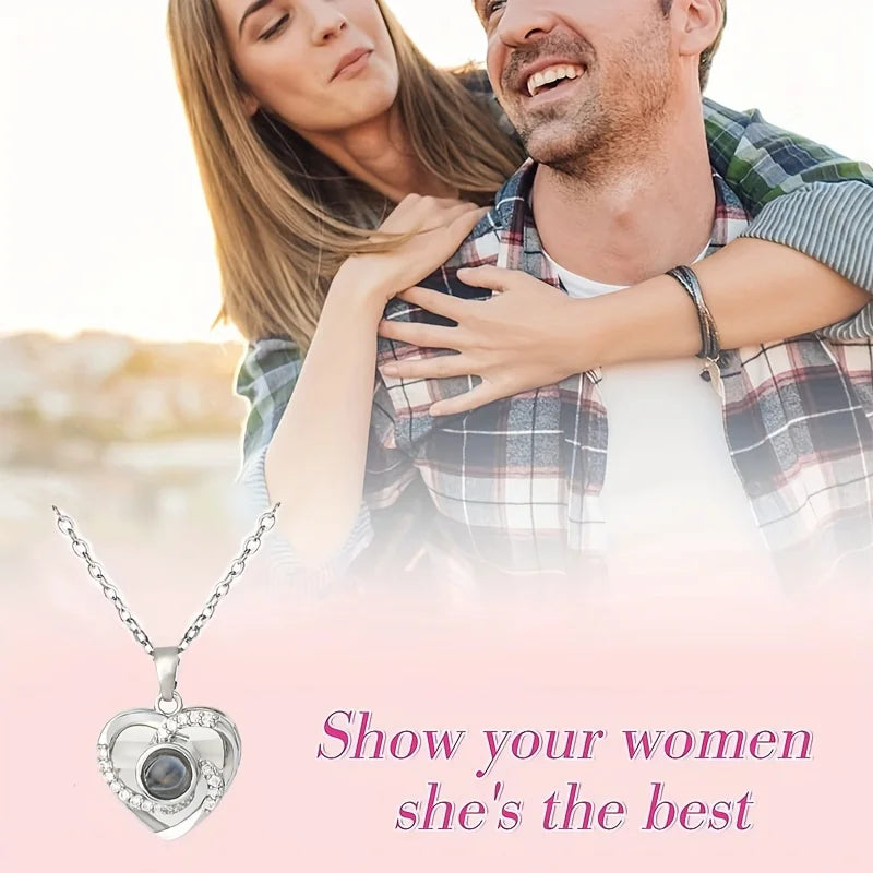 Elegant Permanent Rose Gift Box with Necklace