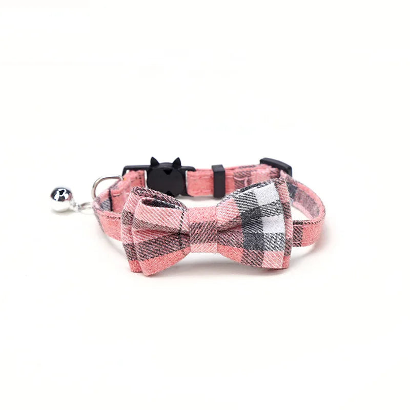 Elegant Cat Collar Bow Tie with Bell