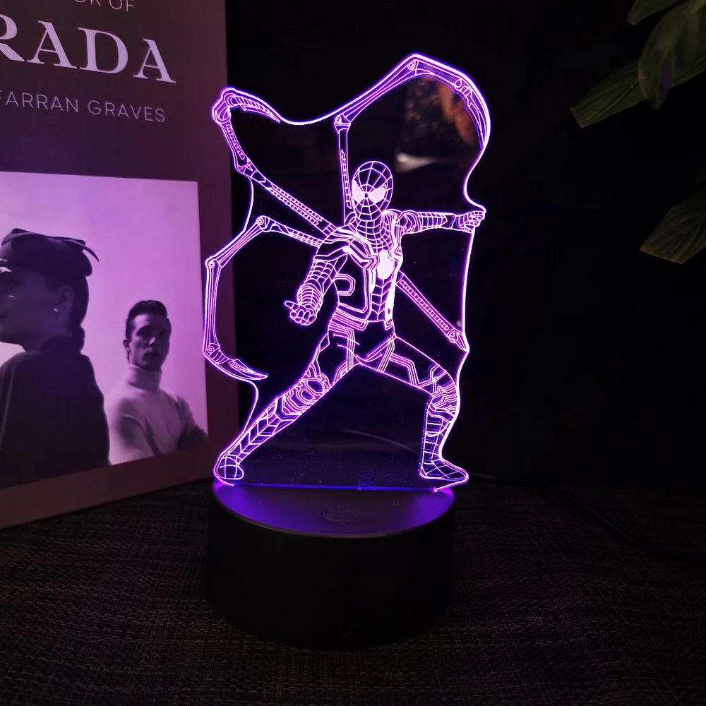 Marvel Iron Man 3D Acrylic Night Light - 16 Colors Remote