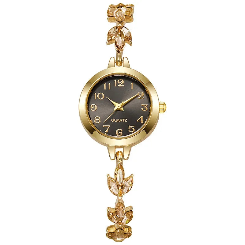 Elegant Rhinestone Quartz Watch - Luxury Bracelet Timepiece
