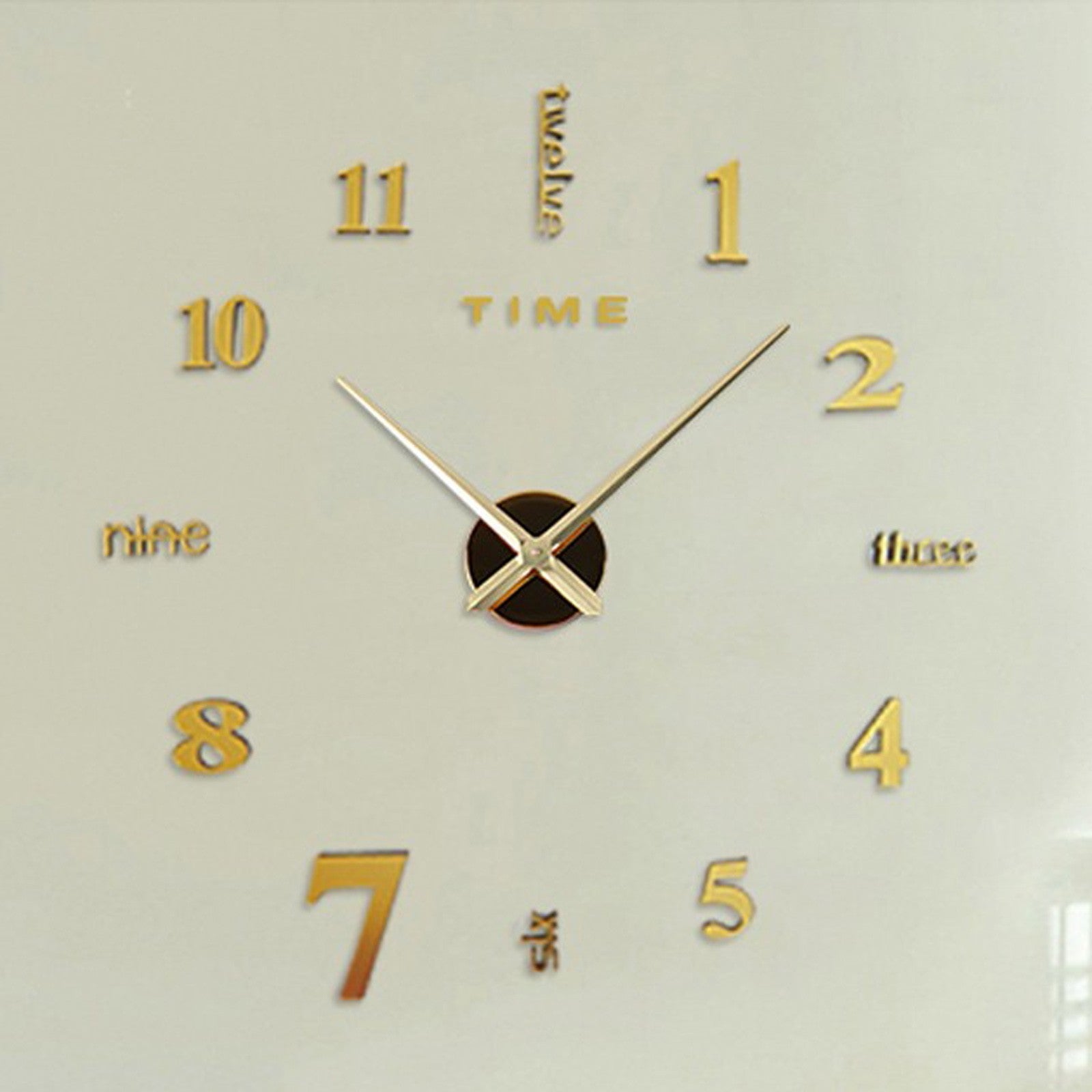 Elegant DIY Wall Clock - Mute Digital Sticker Design