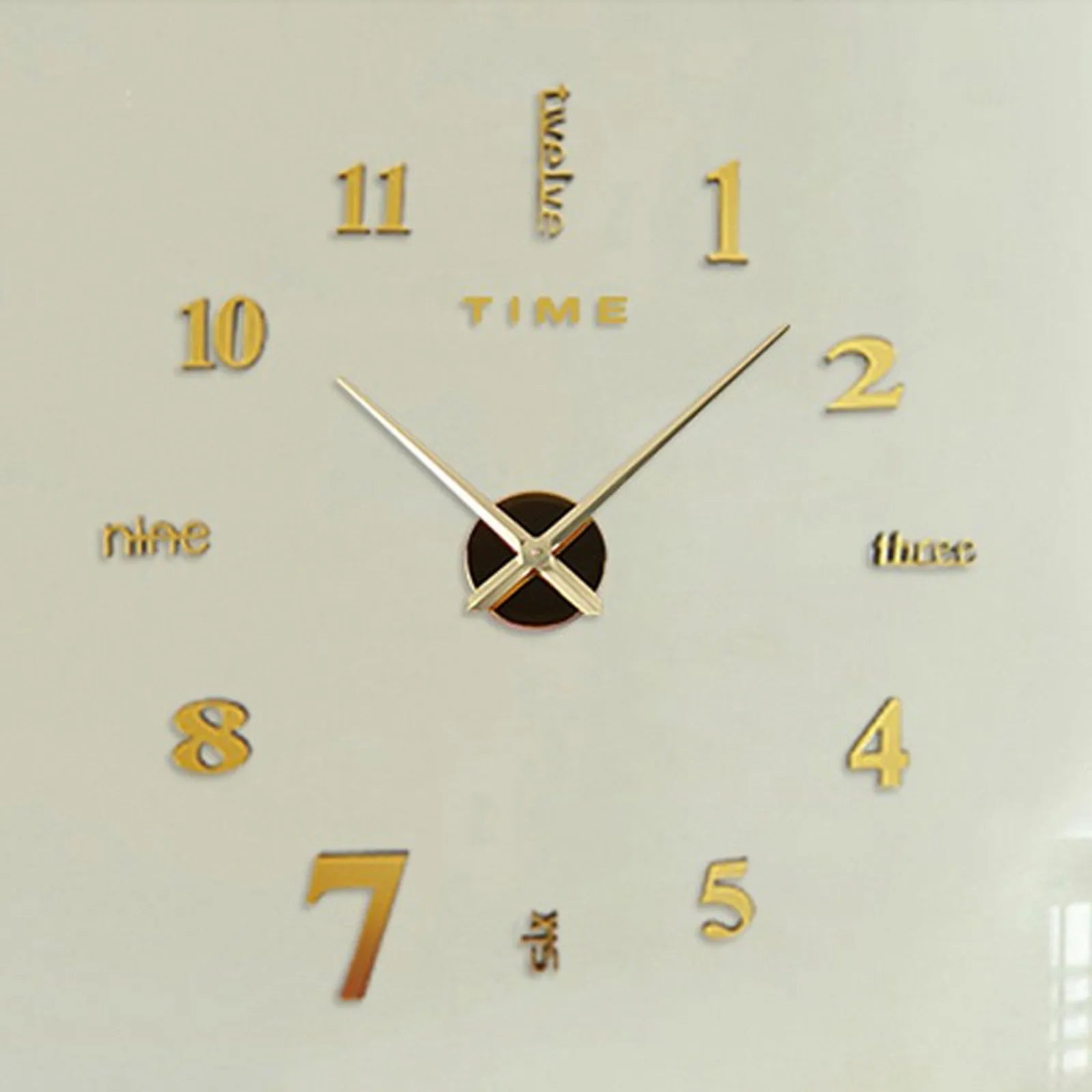 Elegant DIY Wall Clock - Mute Digital Sticker Design
