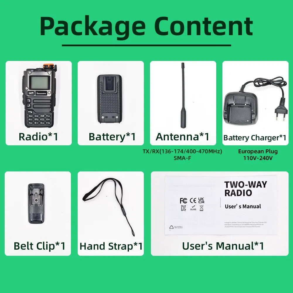 Professional Handheld Two Way Radio - Long Range AM/FM Receiver