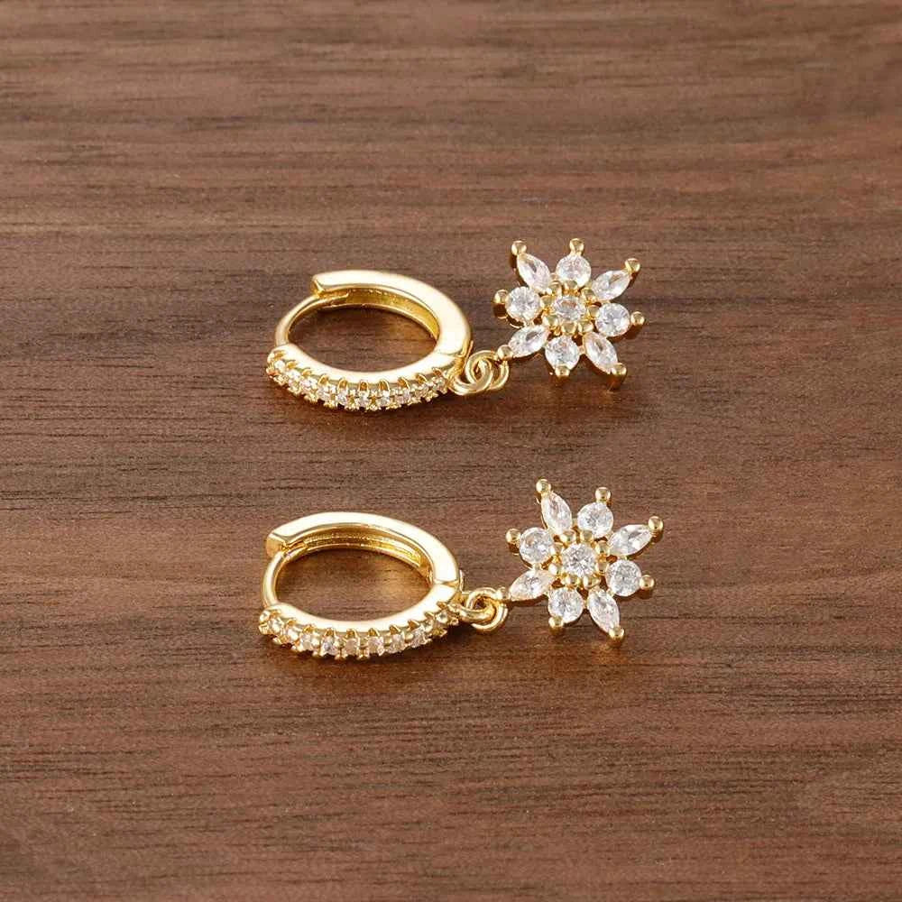 Elegant Star Dangle Earrings - Sparkling Zircon Fashion Jewelry