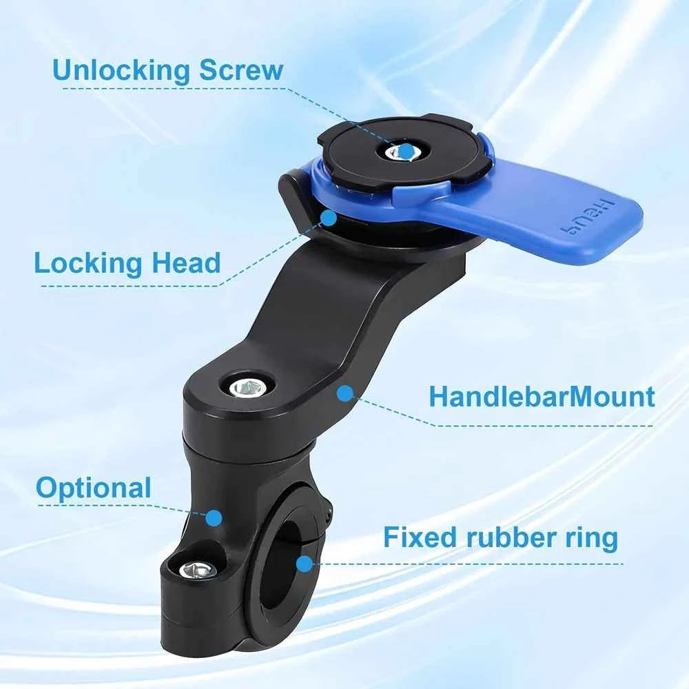 Universal Smartphone Handlebar Mount - Shock Absorber & 360 Rotation
