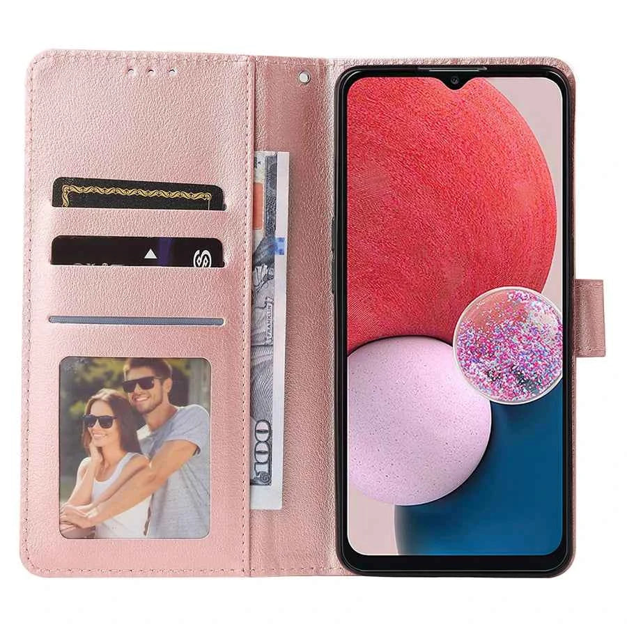 Premium Magnetic Leather Case with Card Stand for Samsung
