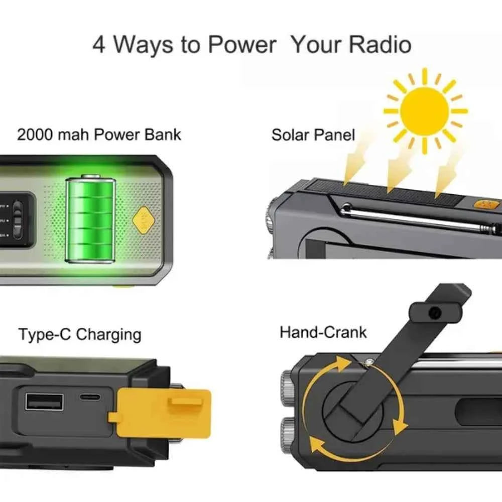 Essential Emergency Weather Radio - Solar & Hand Crank Powered