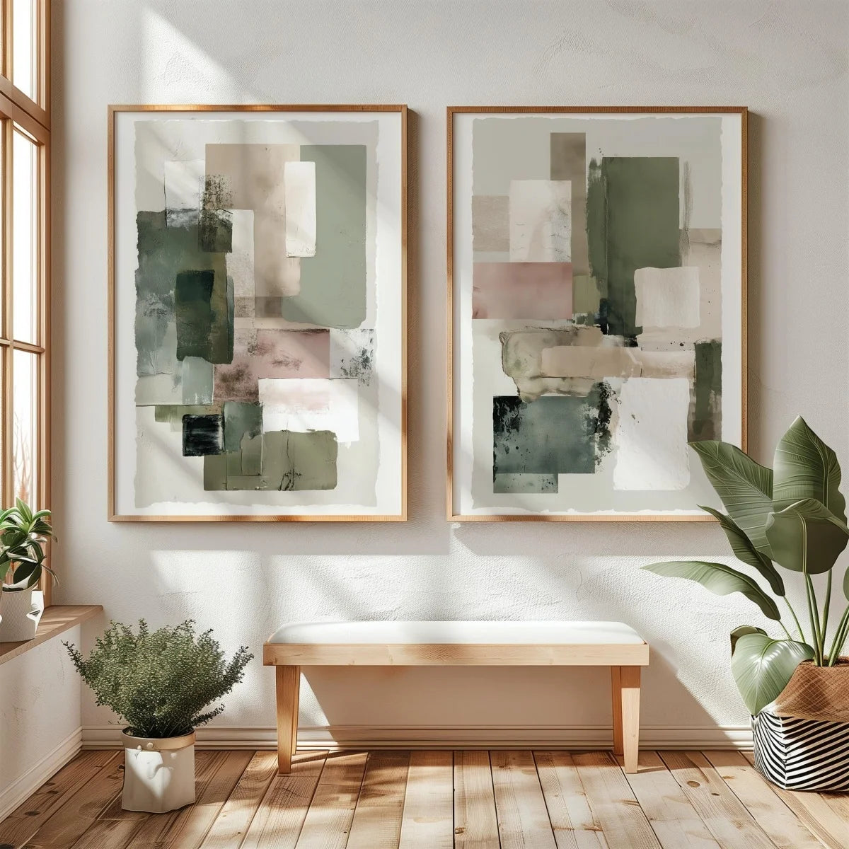 Elegant Wabi Sabi Art Print - Minimalist Japanese Mountain Canvas