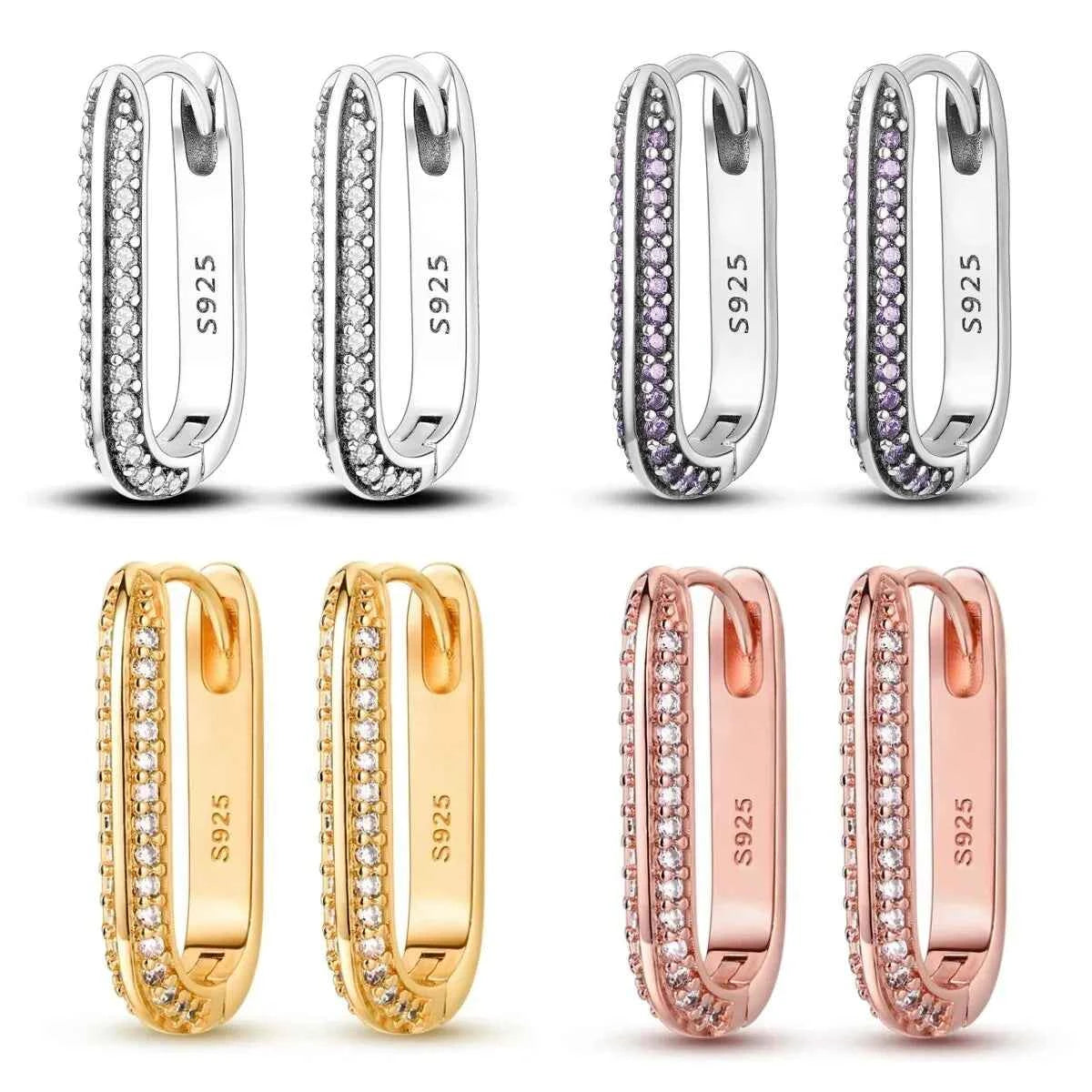 Elegant Sterling Silver Heart Hoop Earrings with Cubic Zirconia