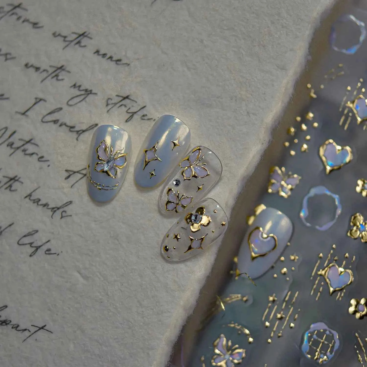 Exquisite Luxury Nail Stickers - Gold & Silver DIY Decals