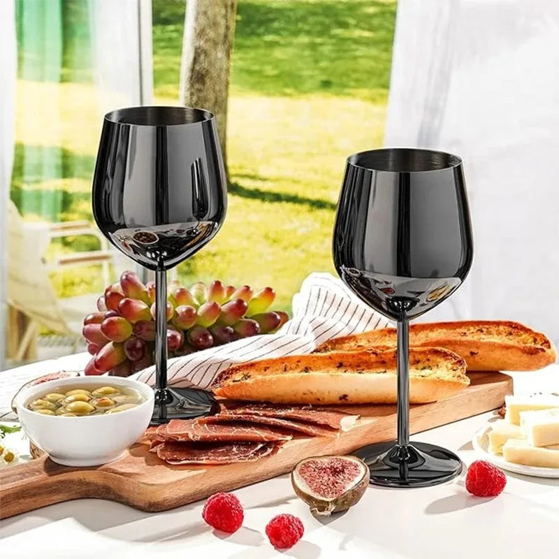 Premium Stainless Steel Wine Goblet - Durable & Elegant 500ml