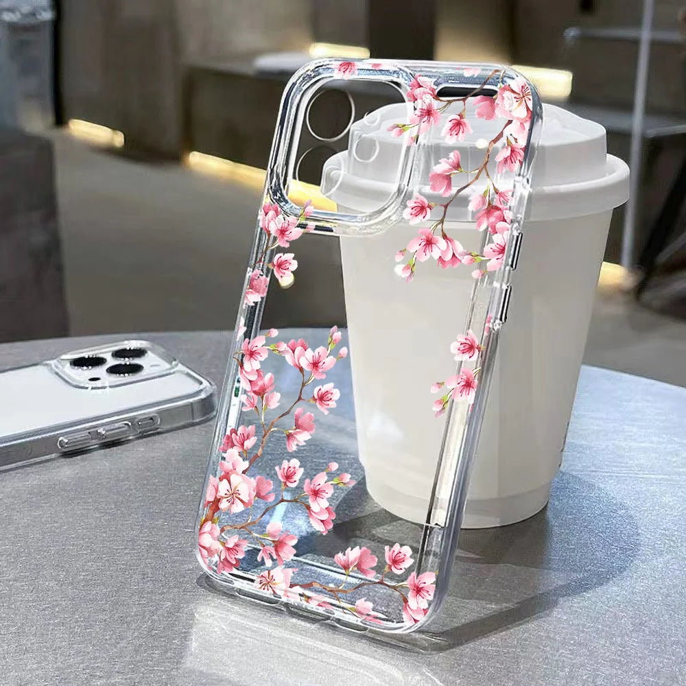 Premium Flower iPhone Case - Clear Shockproof Protection