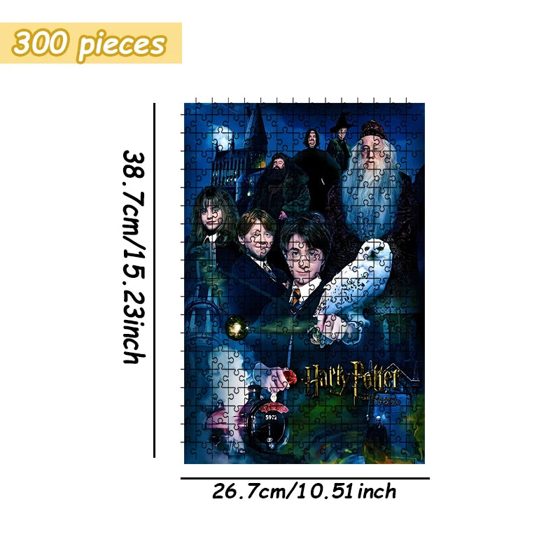 Premium Harry Potter Wooden Puzzle - Hogwarts Characters & Hedwig