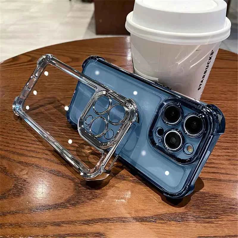 Luxury Plating Clear Shockproof Phone Case - Premium Protection
