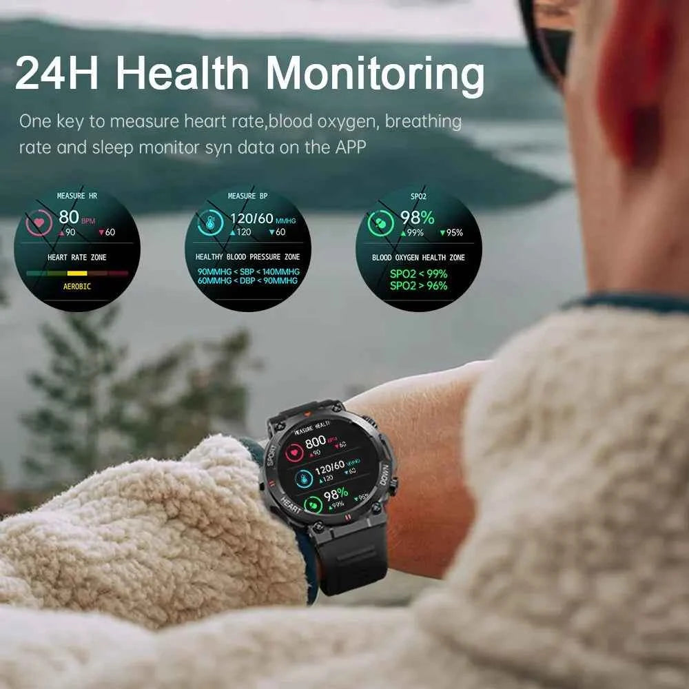 Premium Men's Smart Watch - HD Bluetooth Call Fitness Tracker