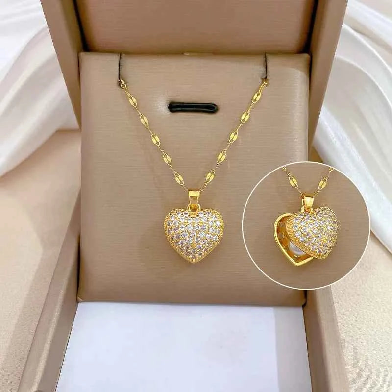 Elegant Shell Pearl Necklace - Micro Inlaid Zircon Choker