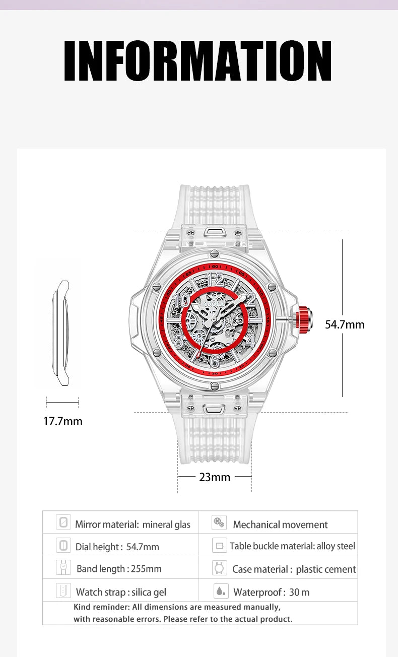Premium Men's Automatic Luxury Watch - Waterproof & Fashionable