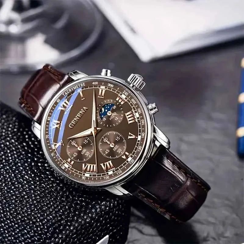 Luxury Men's Quartz Watch - Waterproof Business & Sport Timepiece