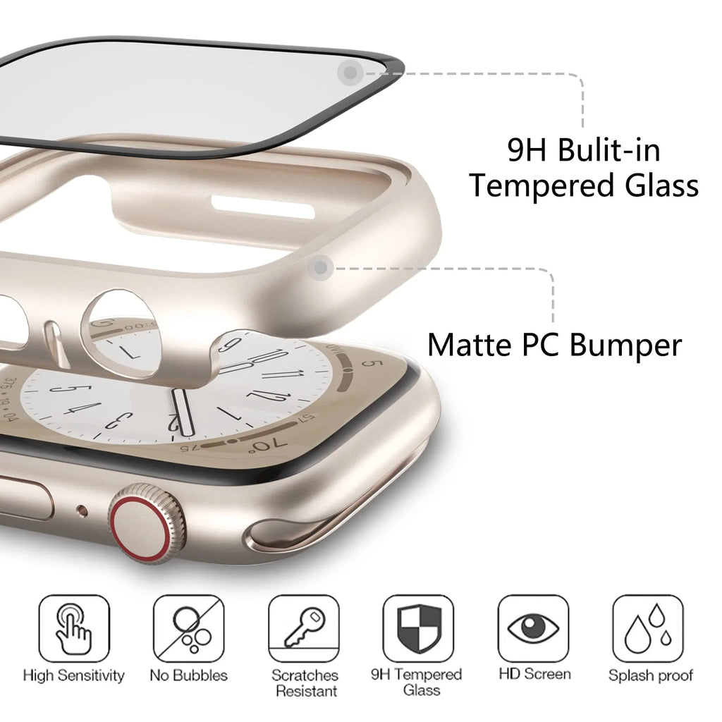 Premium Apple Watch Screen Protector Case - Shockproof & Clear