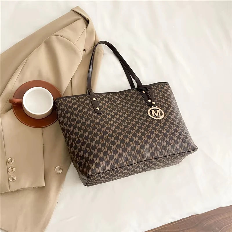 Elegant Vintage Tote Bag - Large Capacity Fashion Handbag
