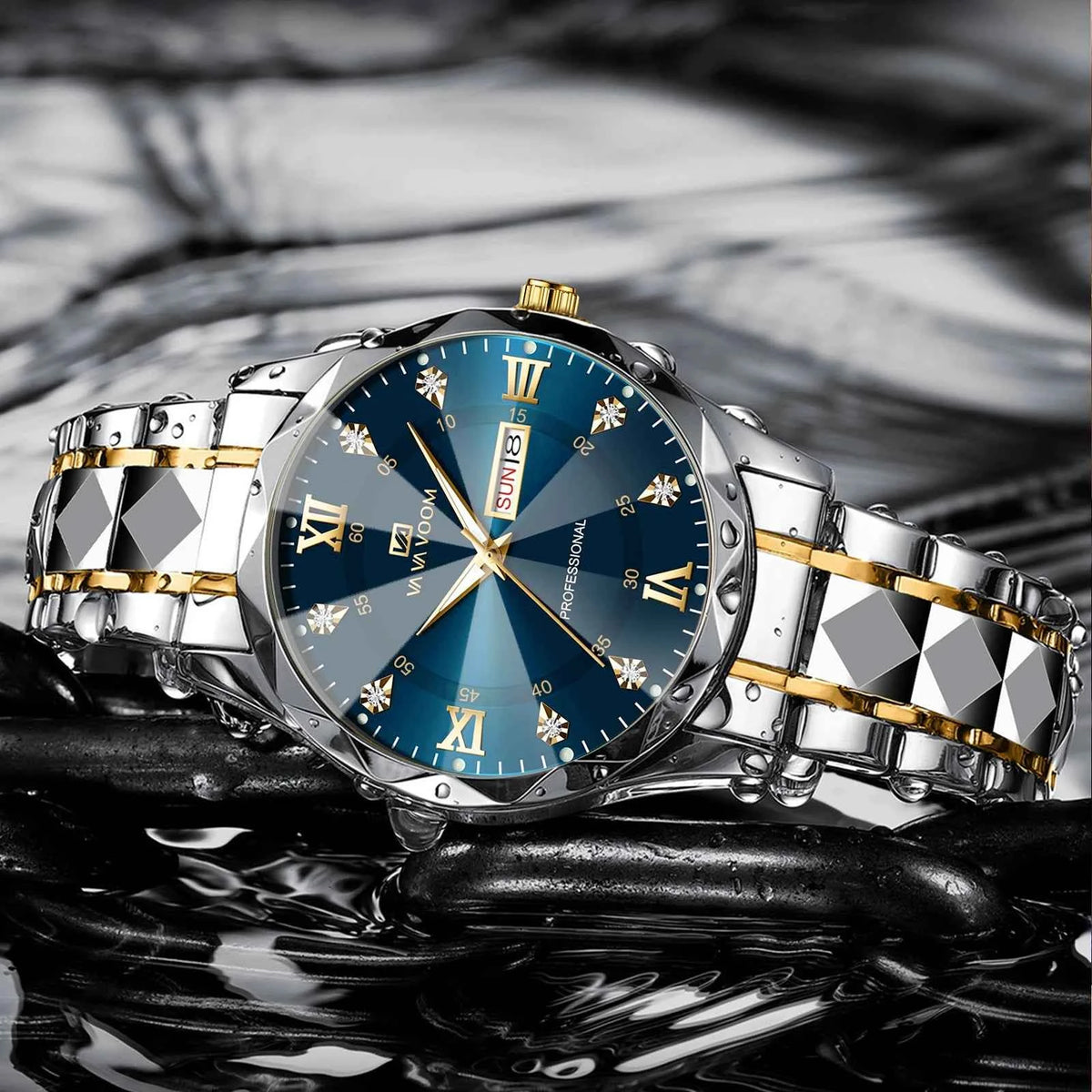 Luxury Men's Quartz Watch - Stainless Steel Business Timepiece