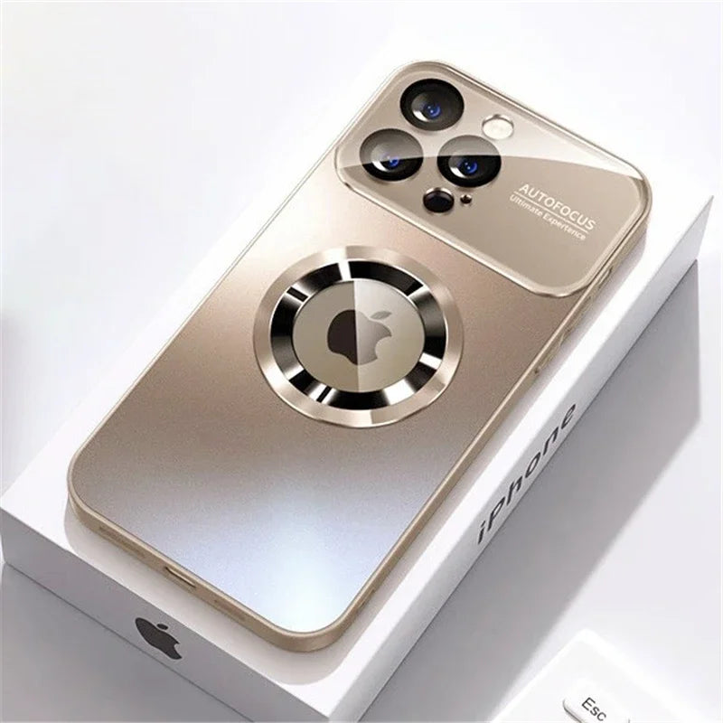 Luxury Titanium Metallic Magnetic Phone Case for iPhone