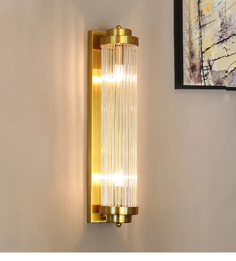 Elegant Modern Wall Sconce - Brushed Gold LED Lamp