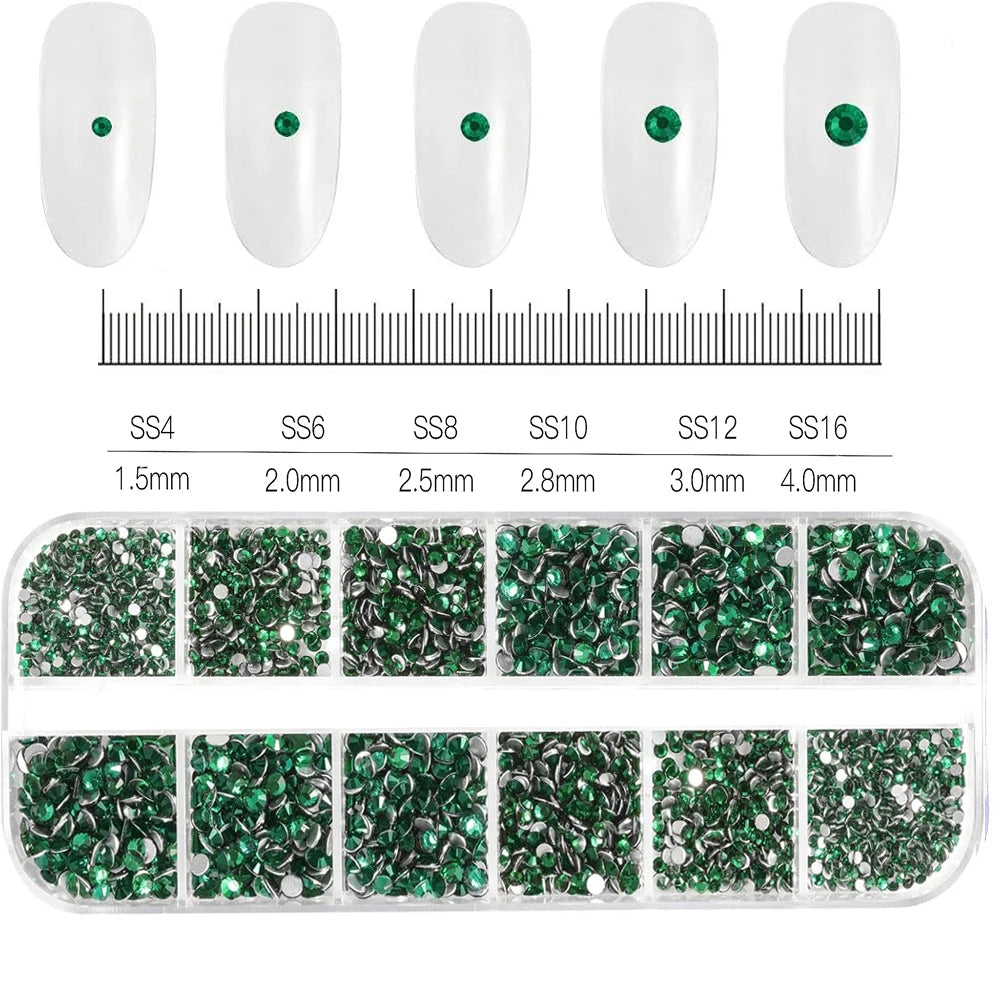 Luxury Crystal Chain Nail Charms - Rhinestone Diamond Art