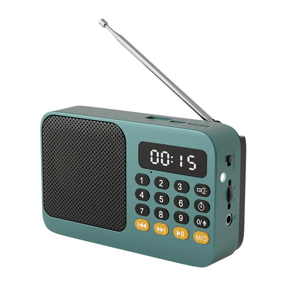 Portable Bluetooth Speaker - FM Radio & LED Light Wireless Audio