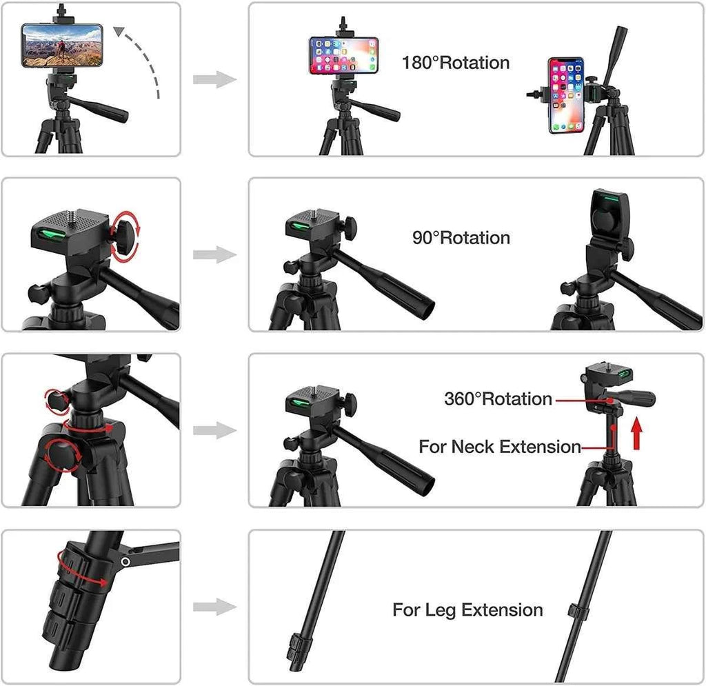 Professional Mobile Tripod for Phone - Lightweight & Adjustable