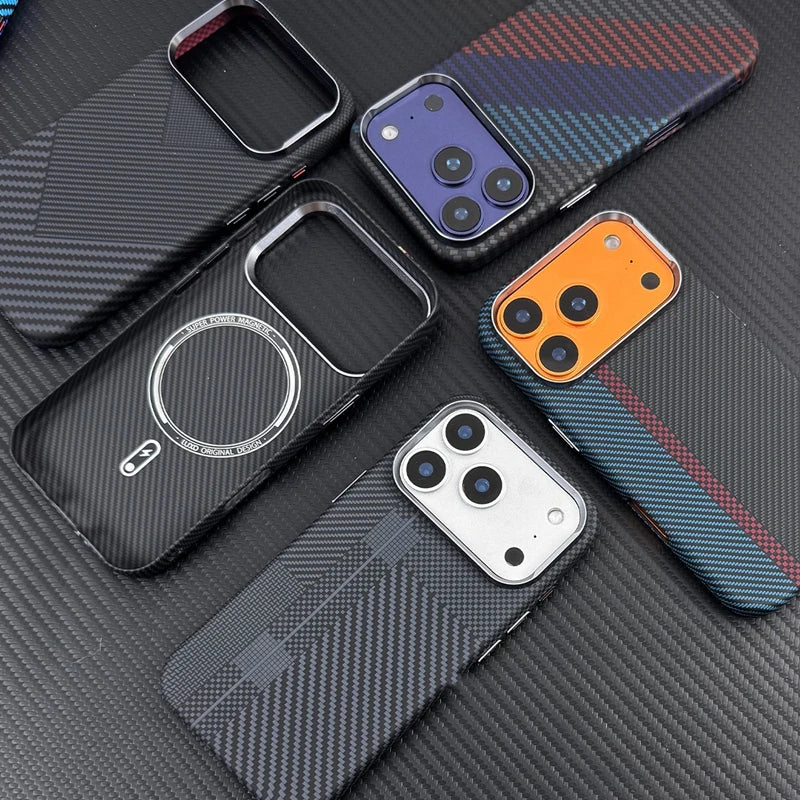Luxury Carbon Fiber iPhone Case - MagSafe & Shockproof