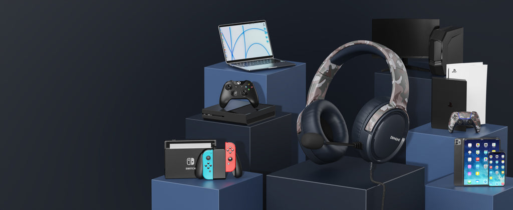 Premium Gaming Headset with Mic - Multi-Platform Wired Headphones