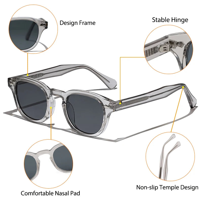 Retro Round Sunglasses - Premium UV400 Vintage Eyewear
