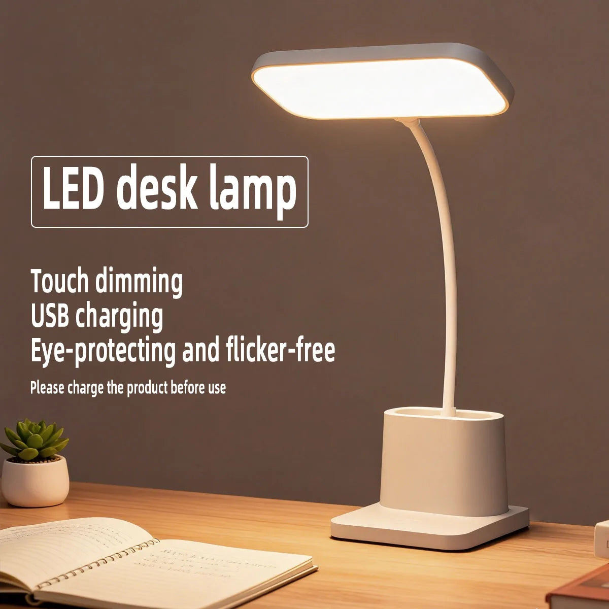 Premium Dimmable LED Desk Lamp - Modern Home Office Lighting