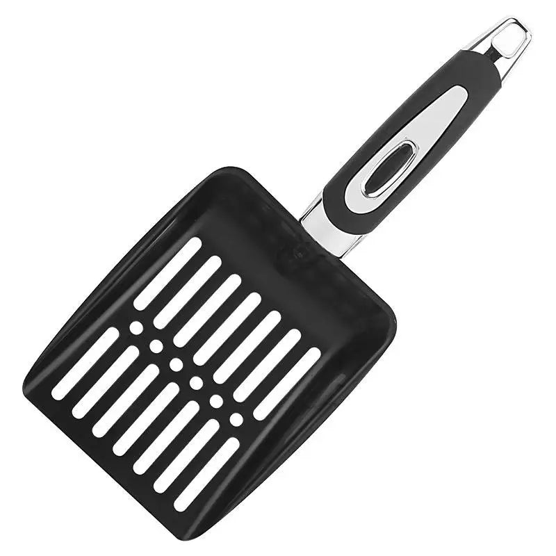 Premium Metal Cat Litter Scoop - Long Handle Cleaning Tool