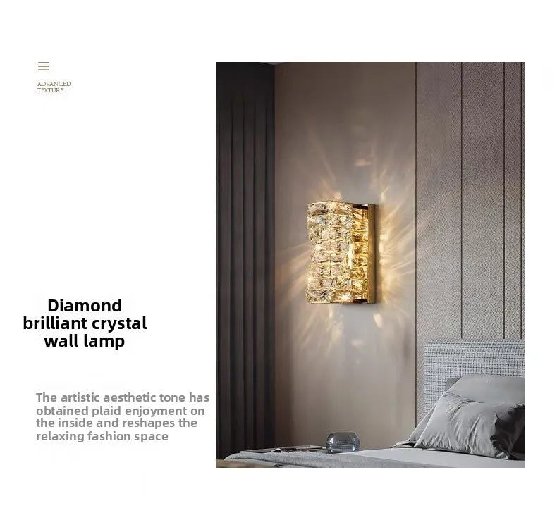Elegant Luxury Crystal Wall Lamp - Modern Minimalist Design