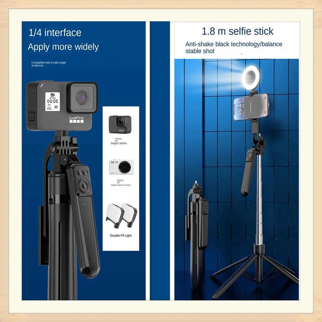 Versatile Smartphone Tripod Stand - Portable Wireless Remote