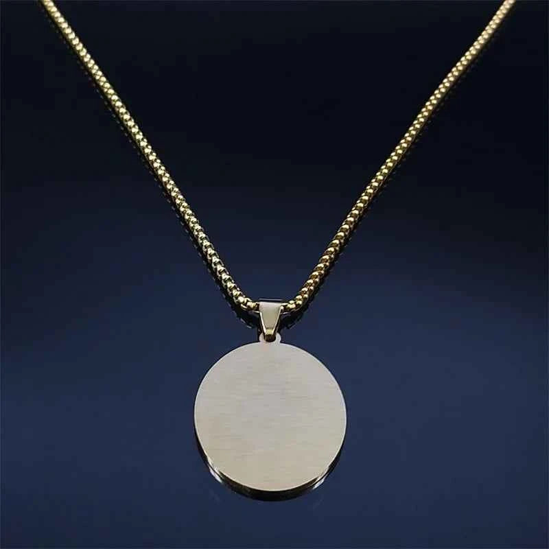 Bible Verse Cross Chain Necklace for Women Men Stainless Steel Spanish Our Father Medal Lord's Prayer Jewelry collier N2037