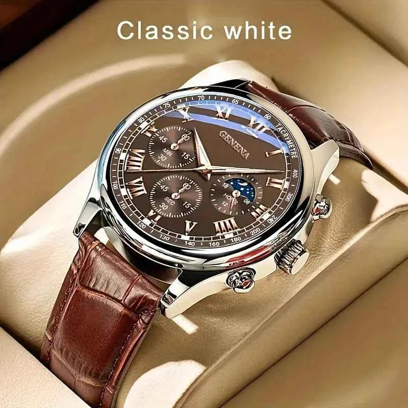 Luxury Men's Quartz Watch - Waterproof Business & Sport Timepiece