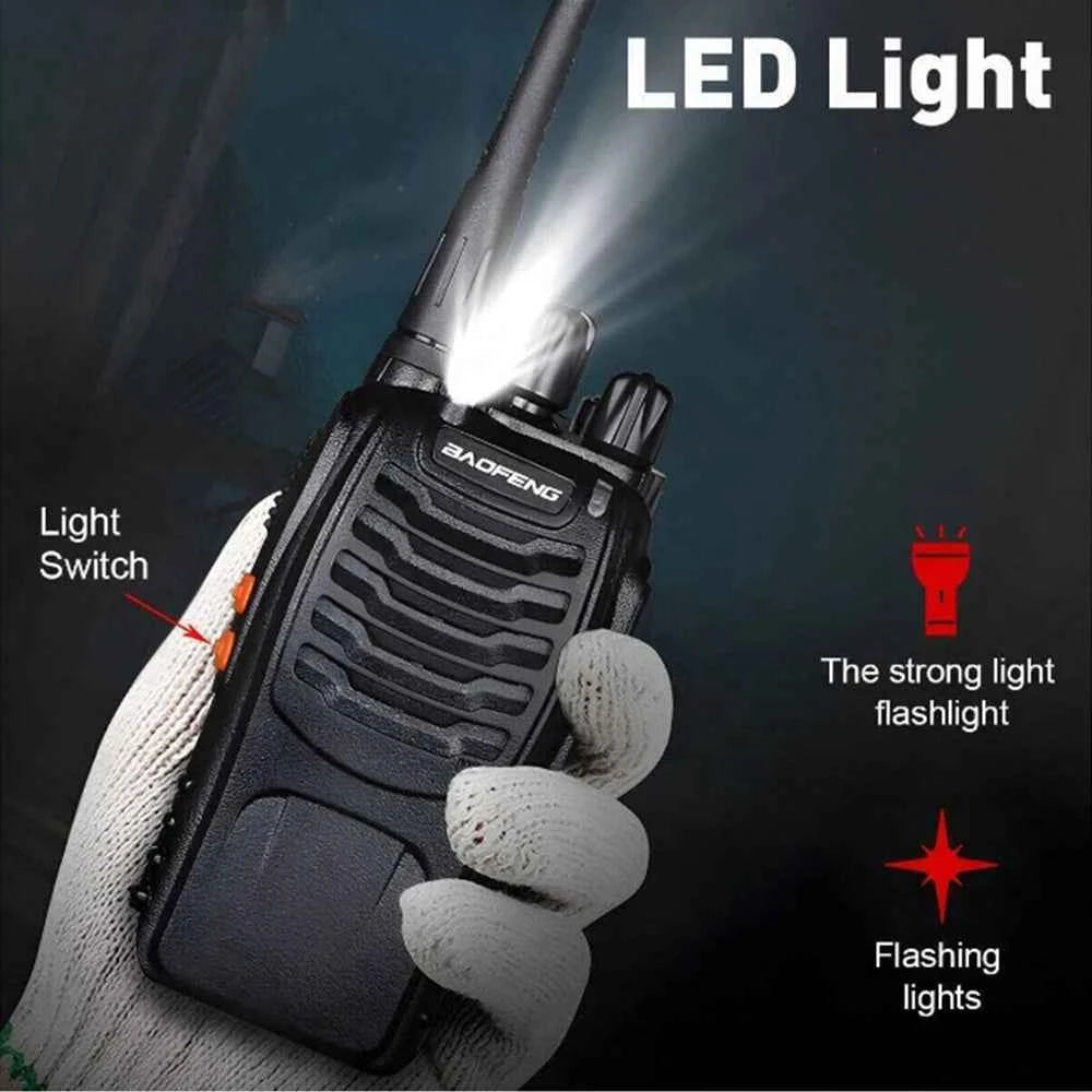 Professional PMR Walkie Talkie 2-Pack - 16 Channel UHF Two Way Radio