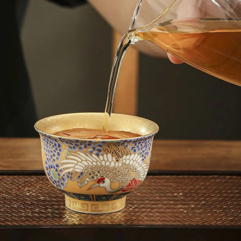Premium Gilt Ceramic Master Cup - Ruihe Chengxiang Design