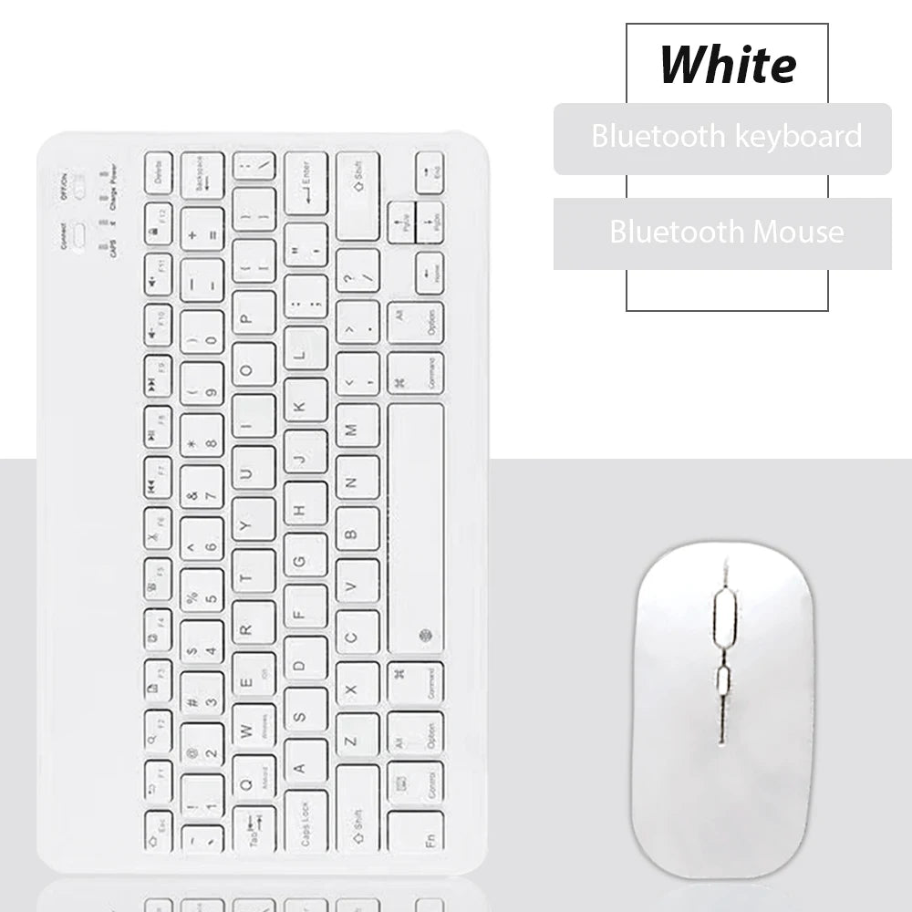 Premium Bluetooth Keyboard Mouse Set - Slim, Rechargeable & Universal