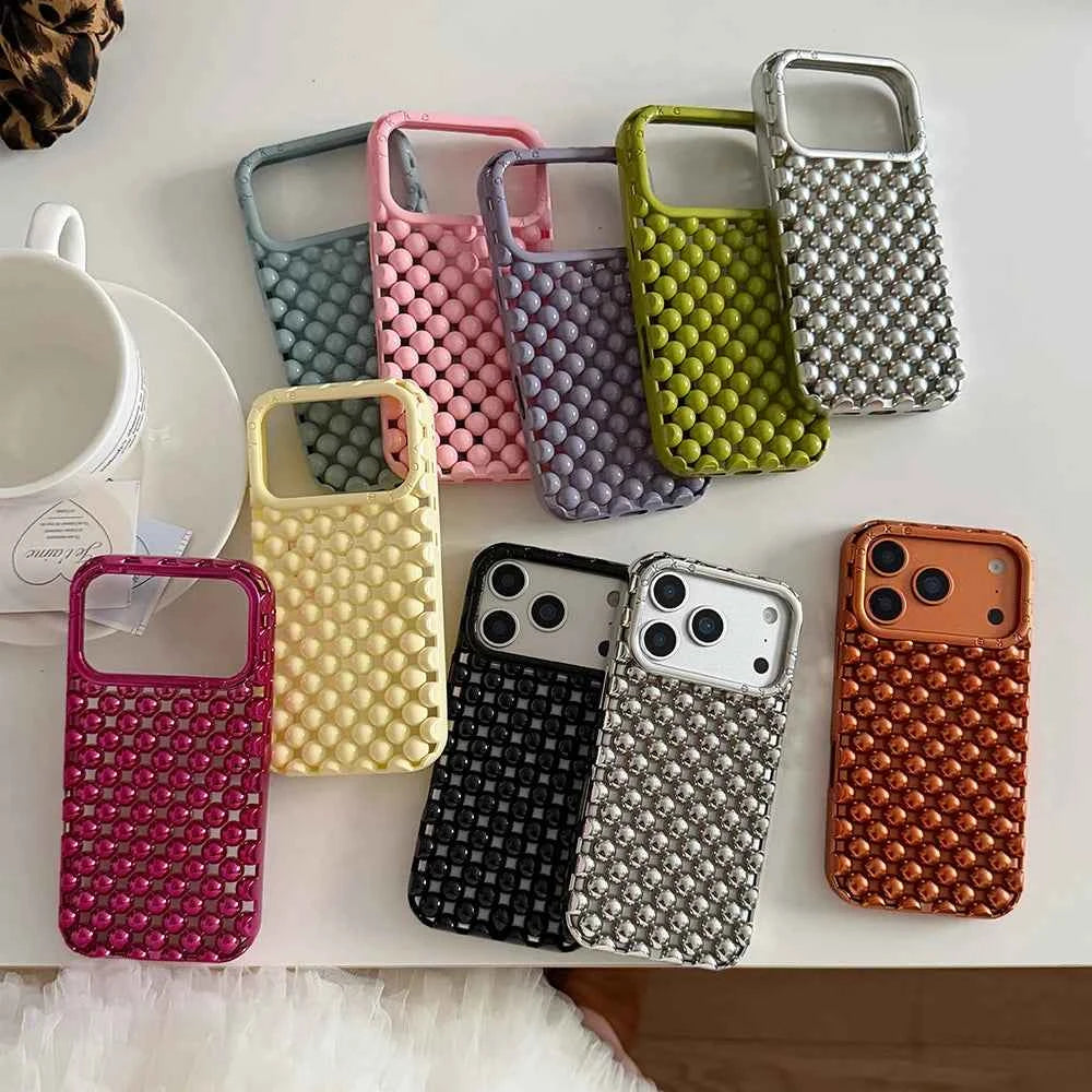 Elegant iPhone Pearl Case - Shockproof Silicone