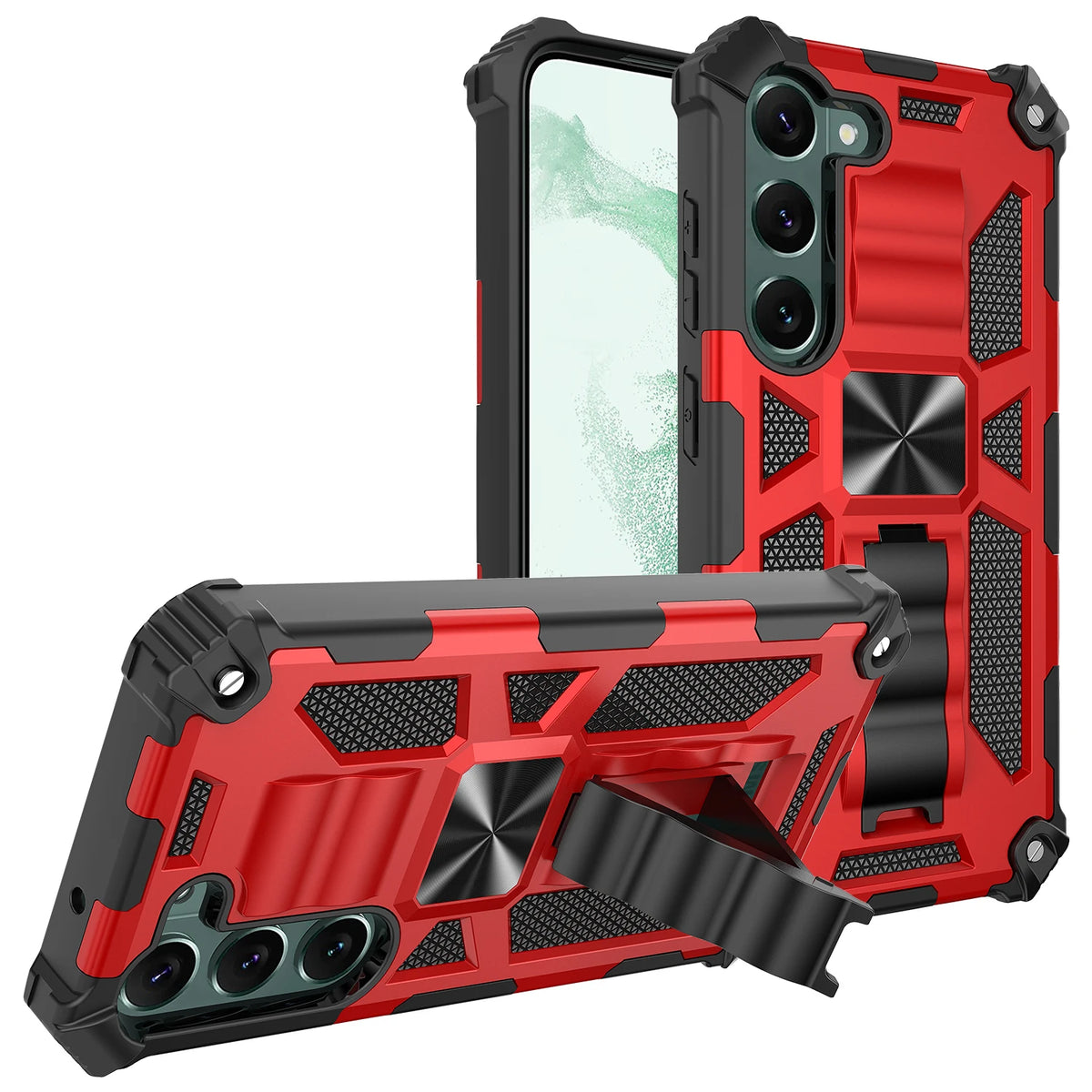 Premium Shockproof Phone Case with Built-in Kickstand