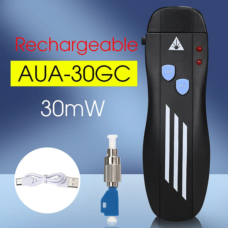 Professional Visual Fault Locator - Rechargeable Fiber Tester