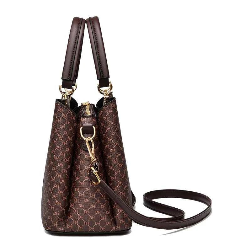Elegant Leather Tote Bag - Premium Big Capacity