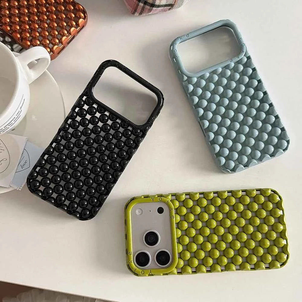 Elegant iPhone Pearl Case - Shockproof Silicone