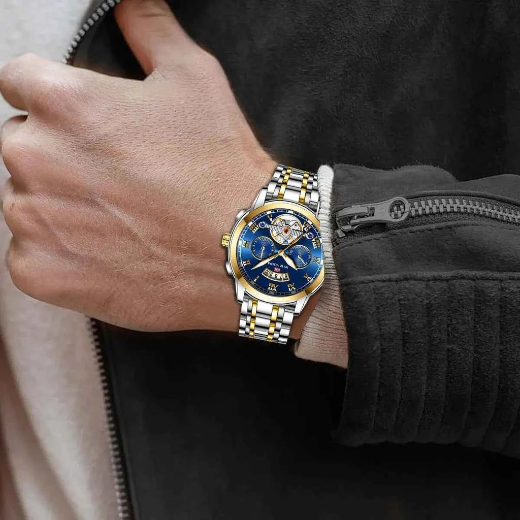 Premium Men's Luxury Watch - Stainless Steel & Waterproof