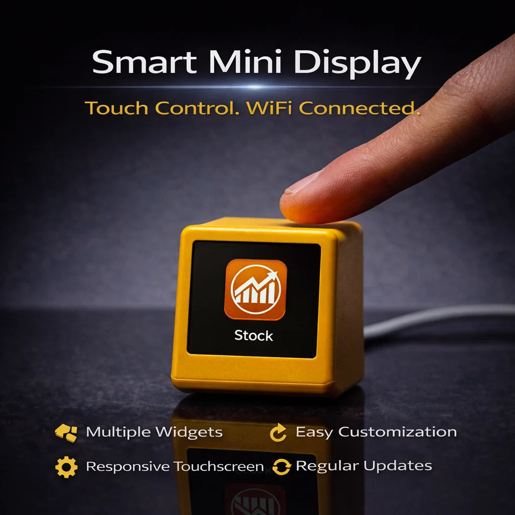 Premium Smart WiFi Desk Clock - Real-Time Data Display